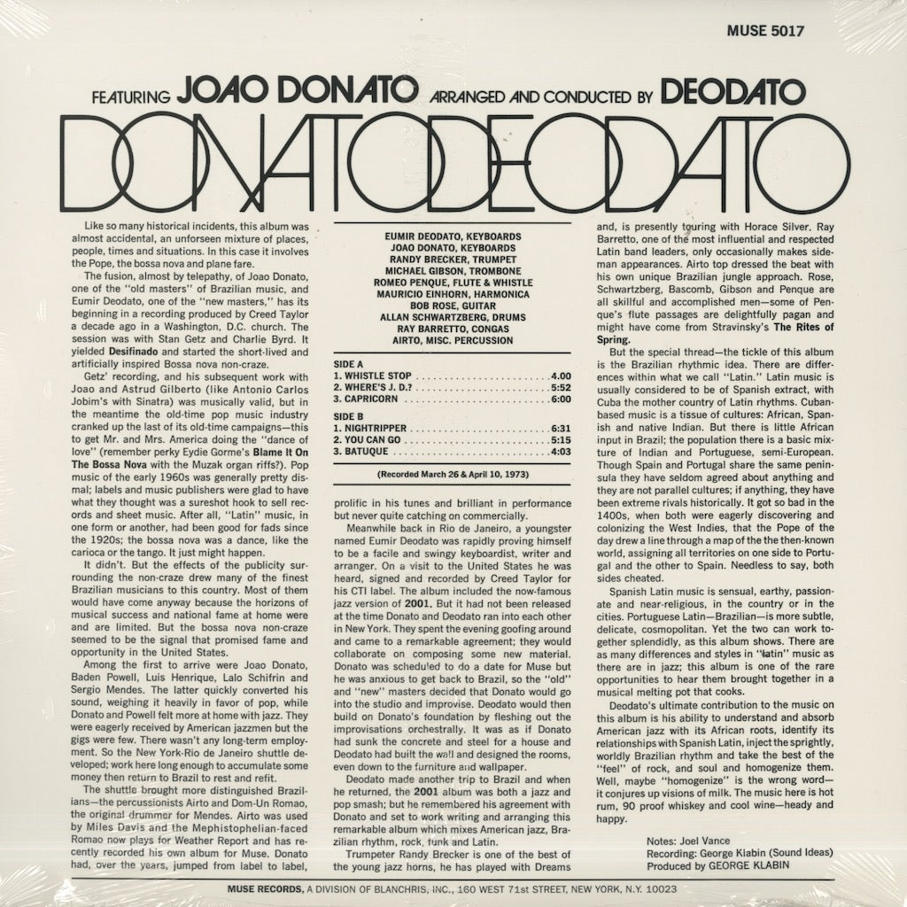 Joao Donato / ジョアン・ドナート / Donatodeodato