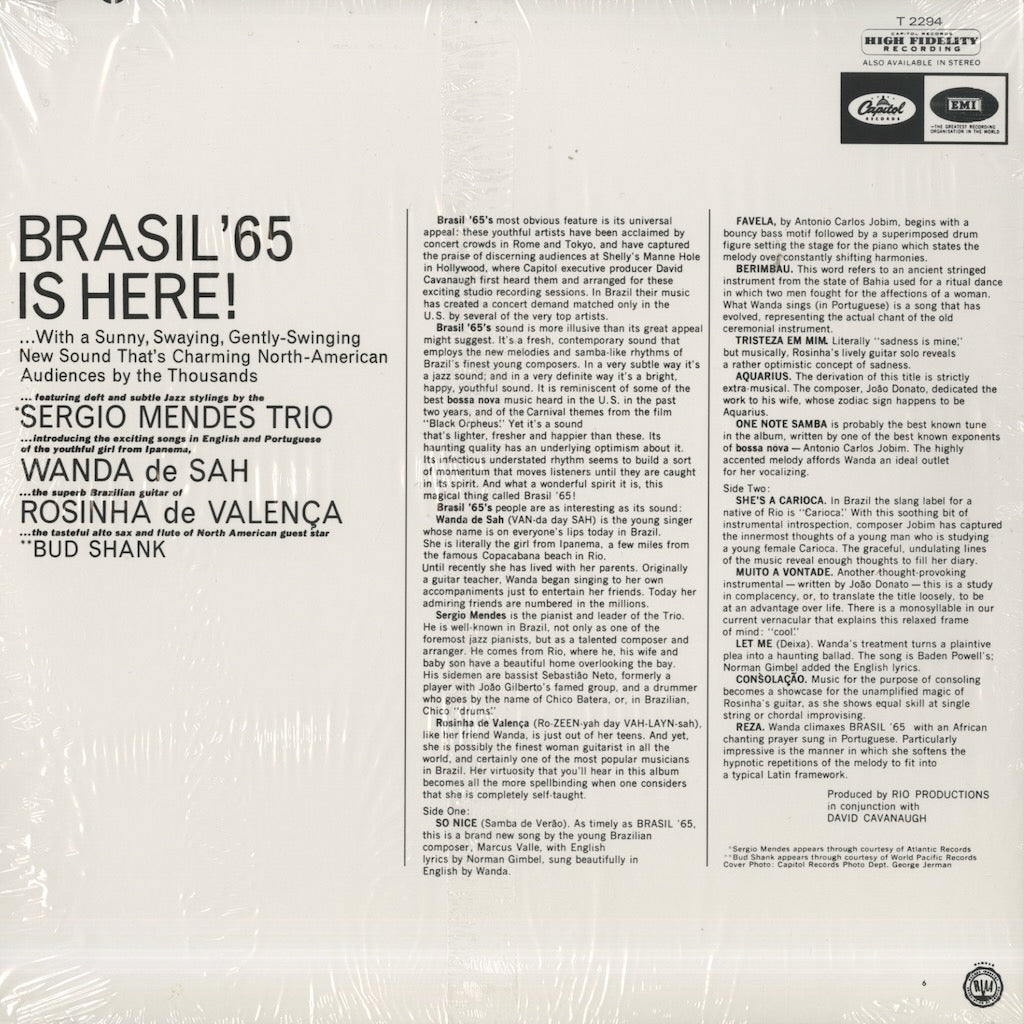 Wanda De Sah / ワンダ・ヂ・サー / Brasil 65' (180g)