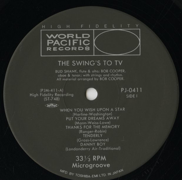 Bud Shank And Bob Cooper / バド・シャンク ボブ・クーパー / The Swing's To TV (PJ-0411)