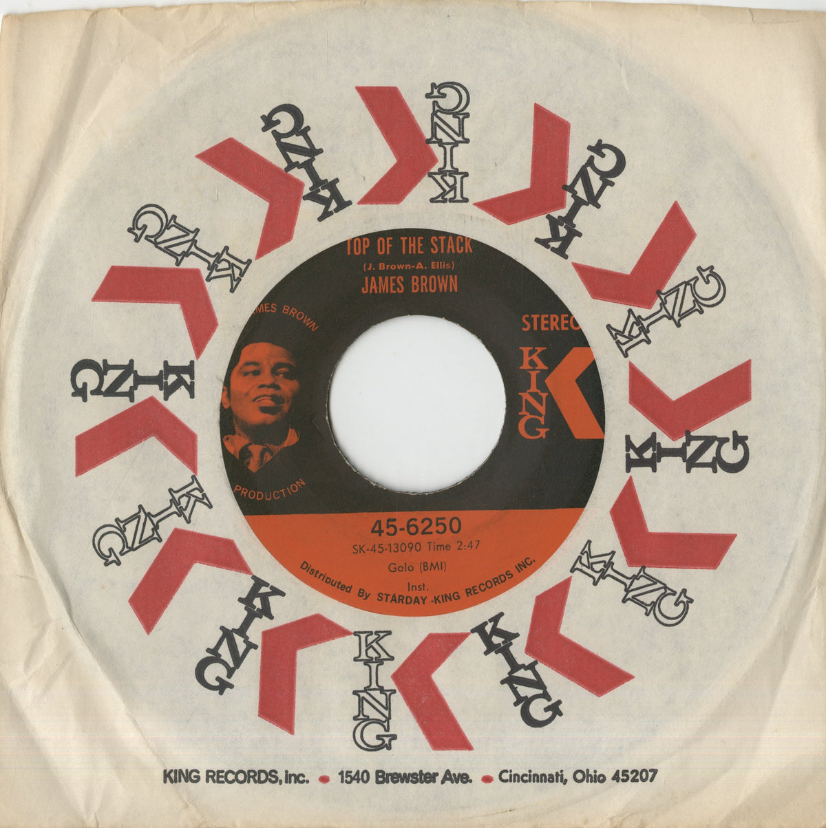 James Brown / ジェイムス・ブラウン / Lowdown Popcorn / Top Of The Stack -7 (45-6250)