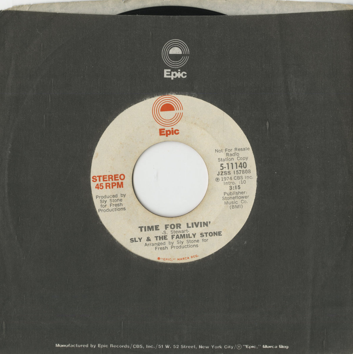 Sly & The Family Stone / スライ・アンド・ザ・ファミリーストーン / Time For Livin' -7 (5-11140)