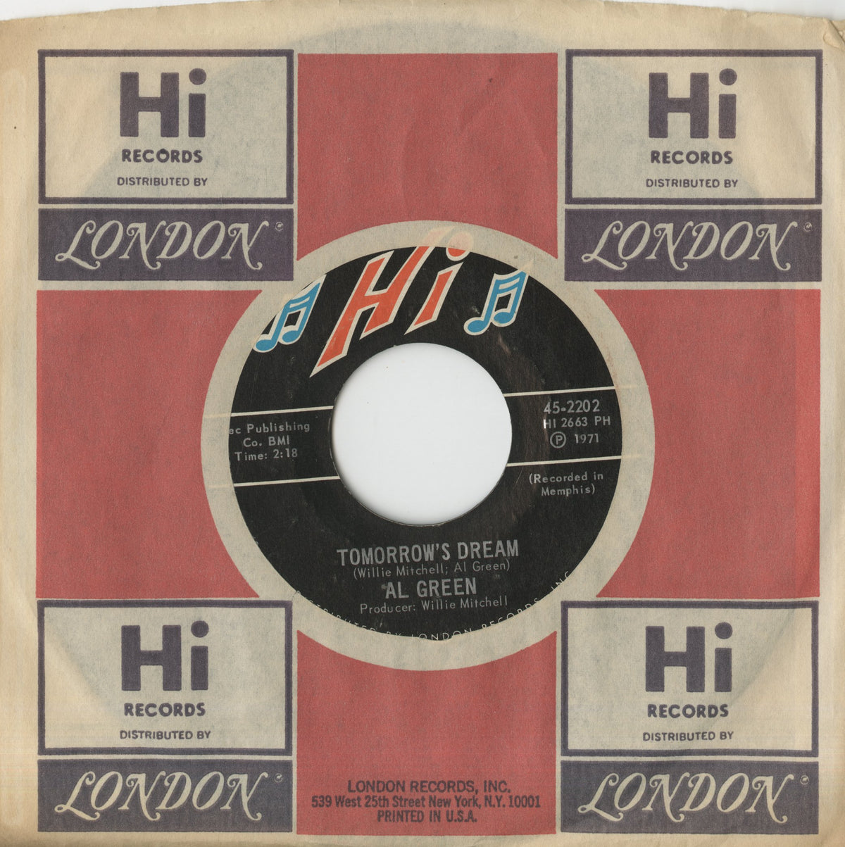 Al Green / アル・グリーン / Let's Stay Together / Tomorrow's Dream -7 (45-2202)