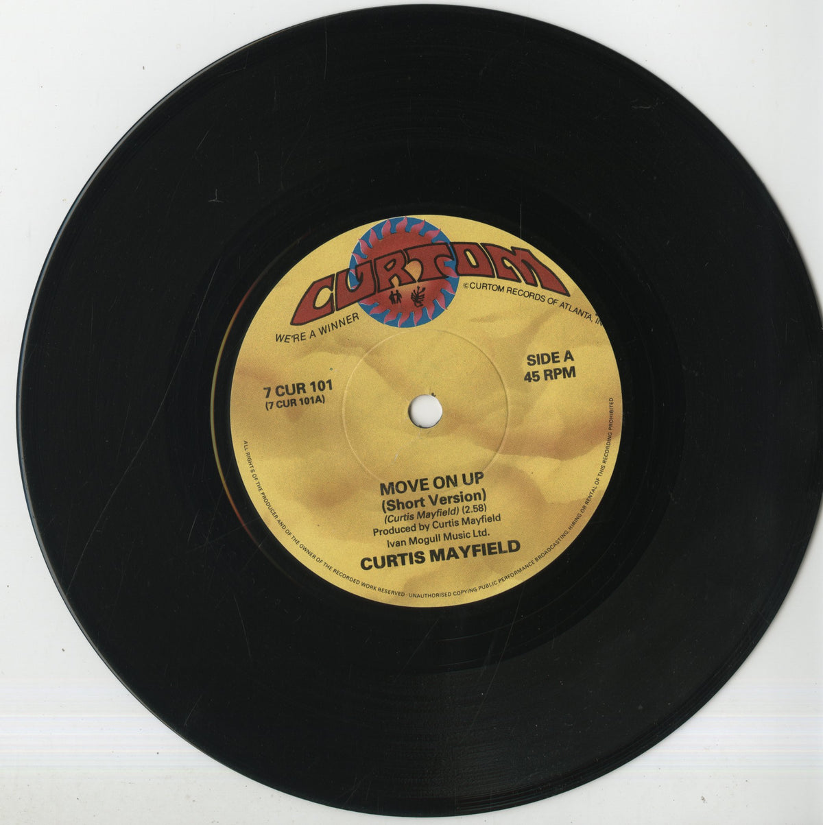 Curtis Mayfield / カーティス・メイフィールド / Move On Up -7 (7 CUR 101)