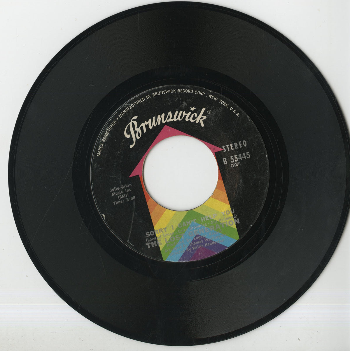 Lost Generation / ロスト・ジェネレーション / Someday / Sorry I Can't Help You -7” (B-55445)