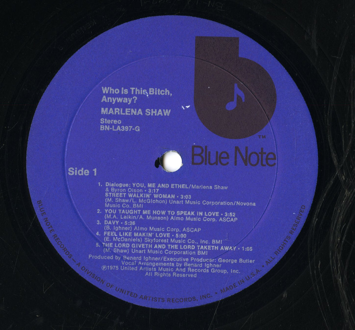 Marlena Shaw / マリーナ・ショウ / Who Is This Bitch, Anyway? (BN-LA397-G)