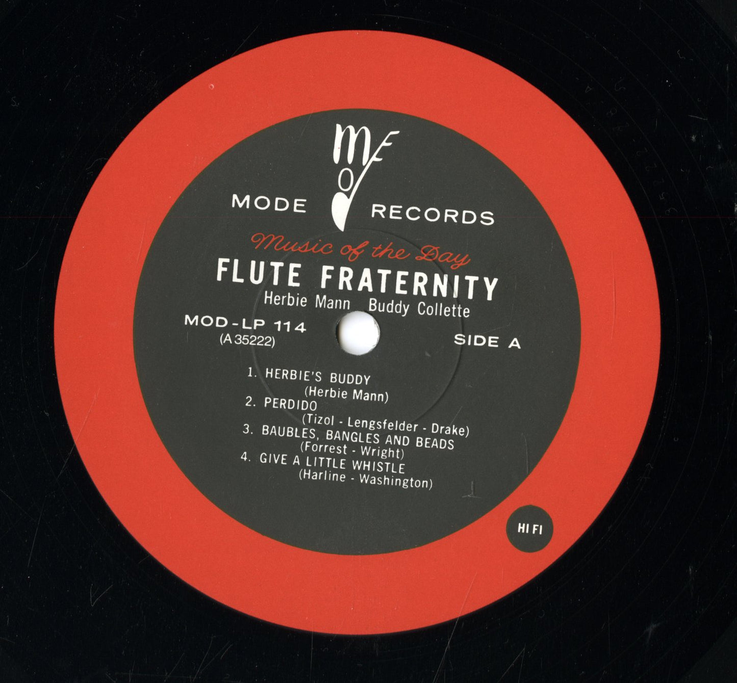 Herbie Mann And Buddy Collette / ハービー・マン バディ・コレット / Flute Fraternity (MOD-LP 114)