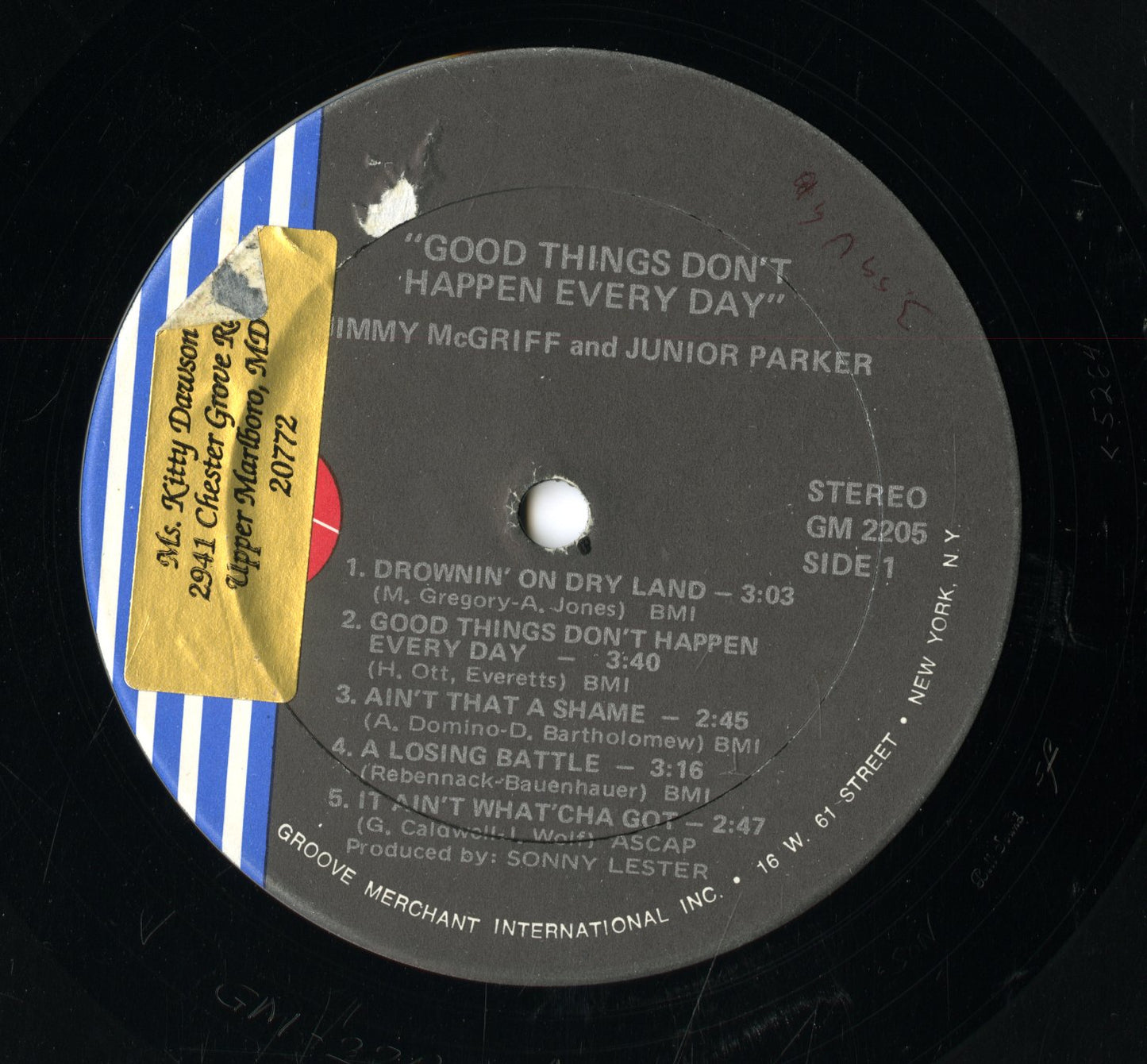 Jimmy McGriff, Junior Parker / ジミー・マクグリフ ジュニア・パーカー / Good Things Don't Happen Every Day(GM 2205)