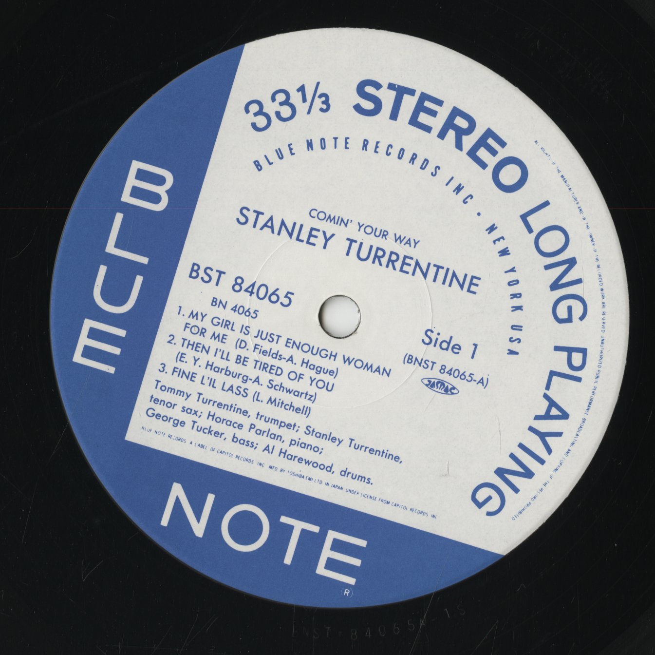 Stanley Turrentine / スタンリー・タレンタイン / Comin' Your Way (BN 4065)