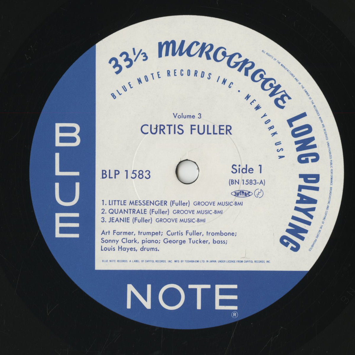 Curtis Fuller / カーティス・フラー / Vol.3 (BLP 1583)