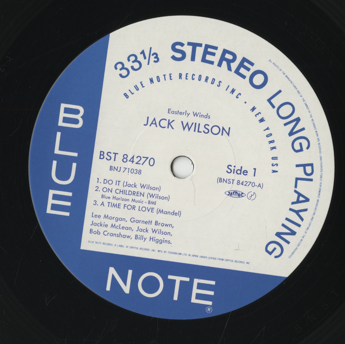 Jack Wilson / ジャック・ウィルソン / Easterly Winds (BNJ 71038)
