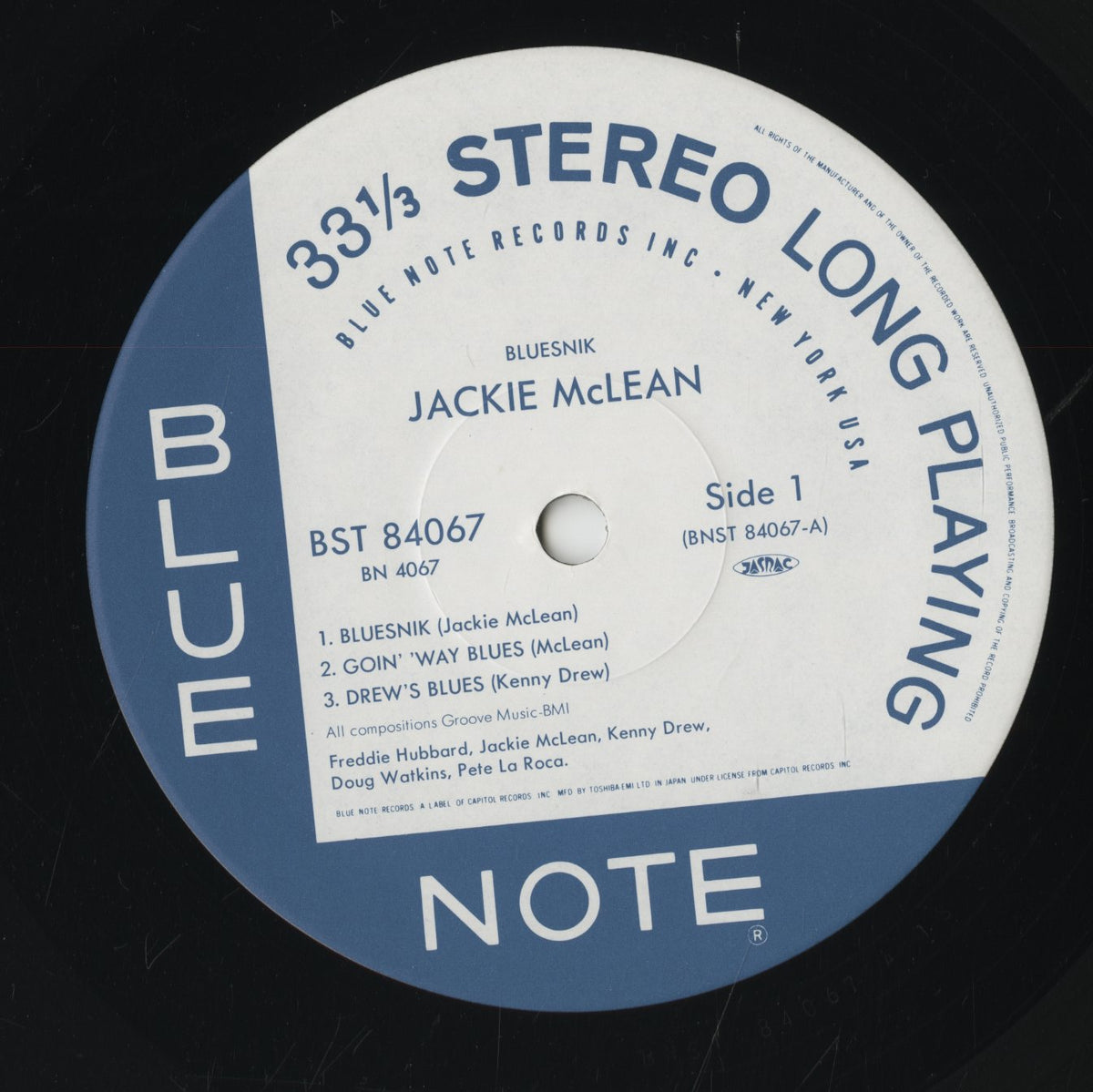 Jackie McLean - Bluesnik (BN 4067) LP 1991 JPN Blue Note|中古LP