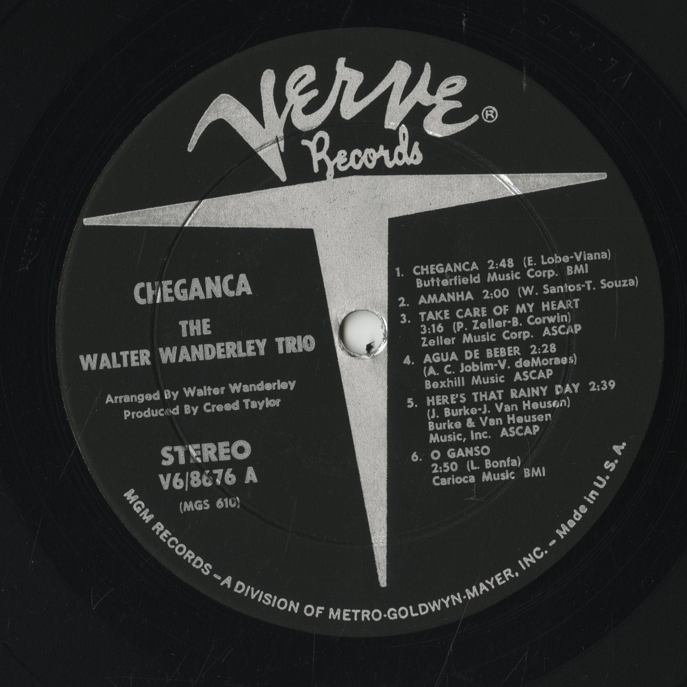 Walter Wanderley – Cheganca (V6-8676) LP 1967 US Verve | 中古LP