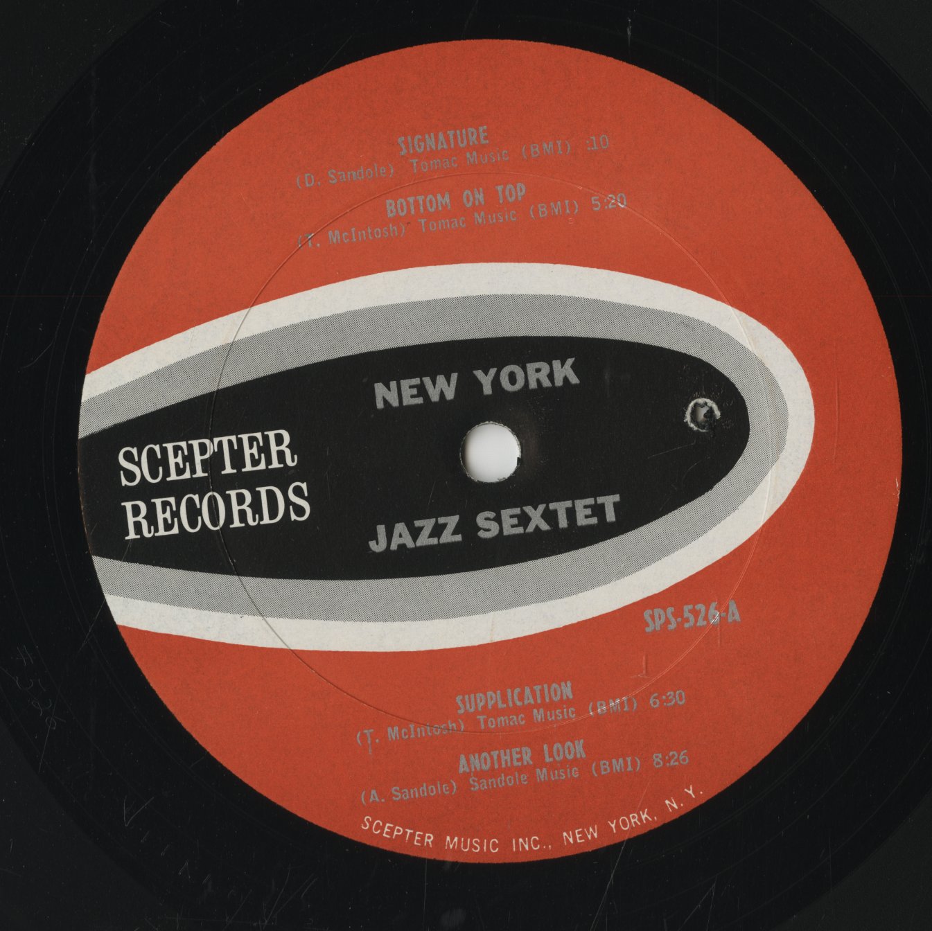 New York Jazz Sextet – New York Jazz Sextet (SLP 526) LP 1965 US Scepter | 中古LP
