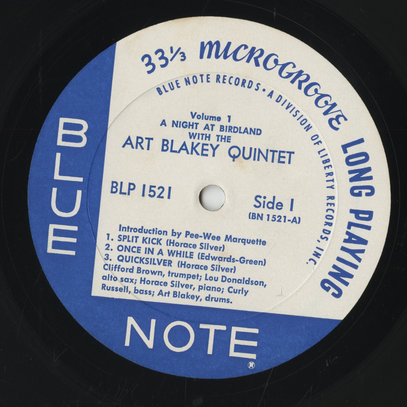 Art Blakey / アート・ブレイキー / A Night At Birdland Volume 1 (BLP 1521)