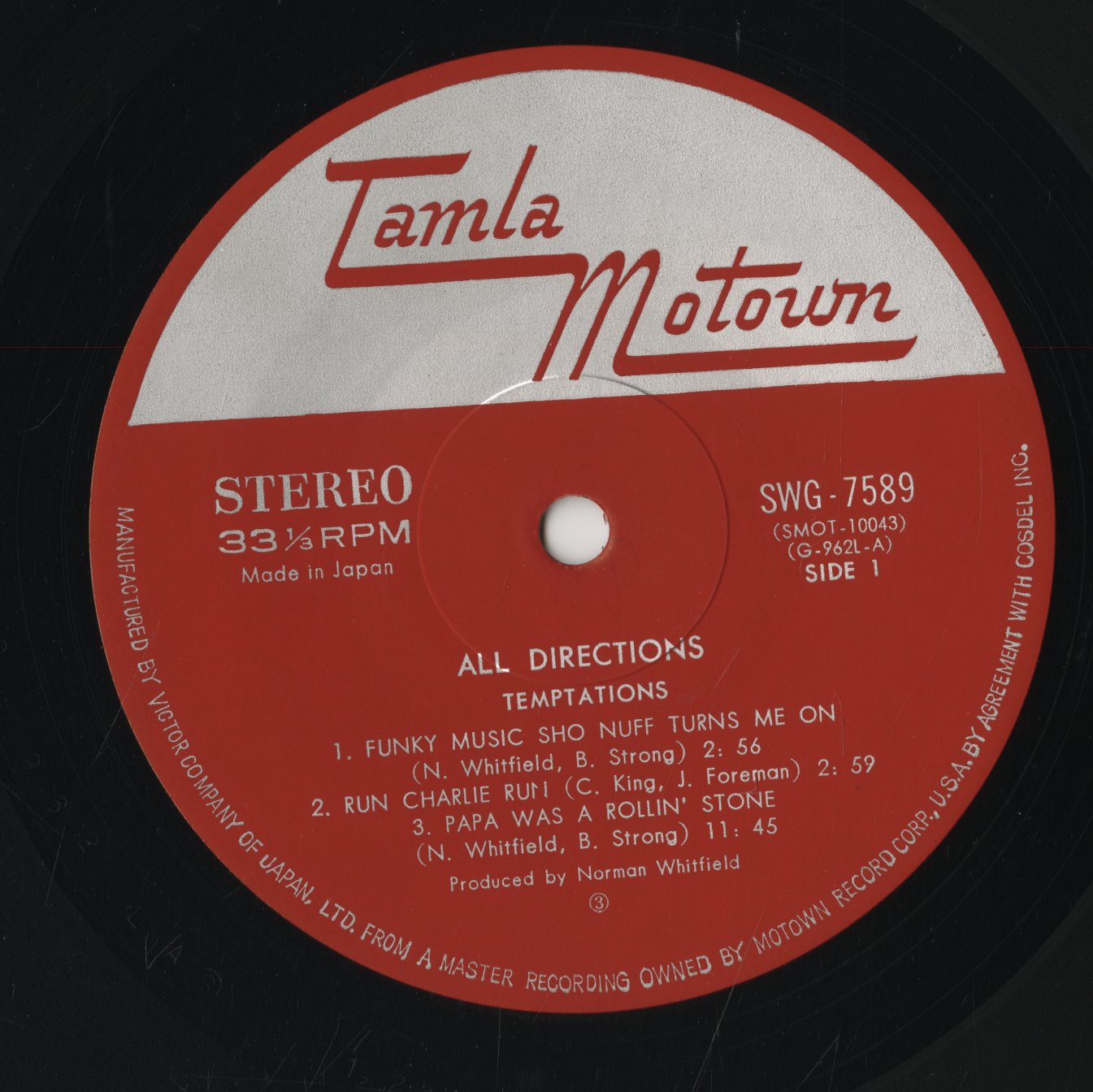 The Temptations / テンプテーションズ / All Directions (SWG-7589)