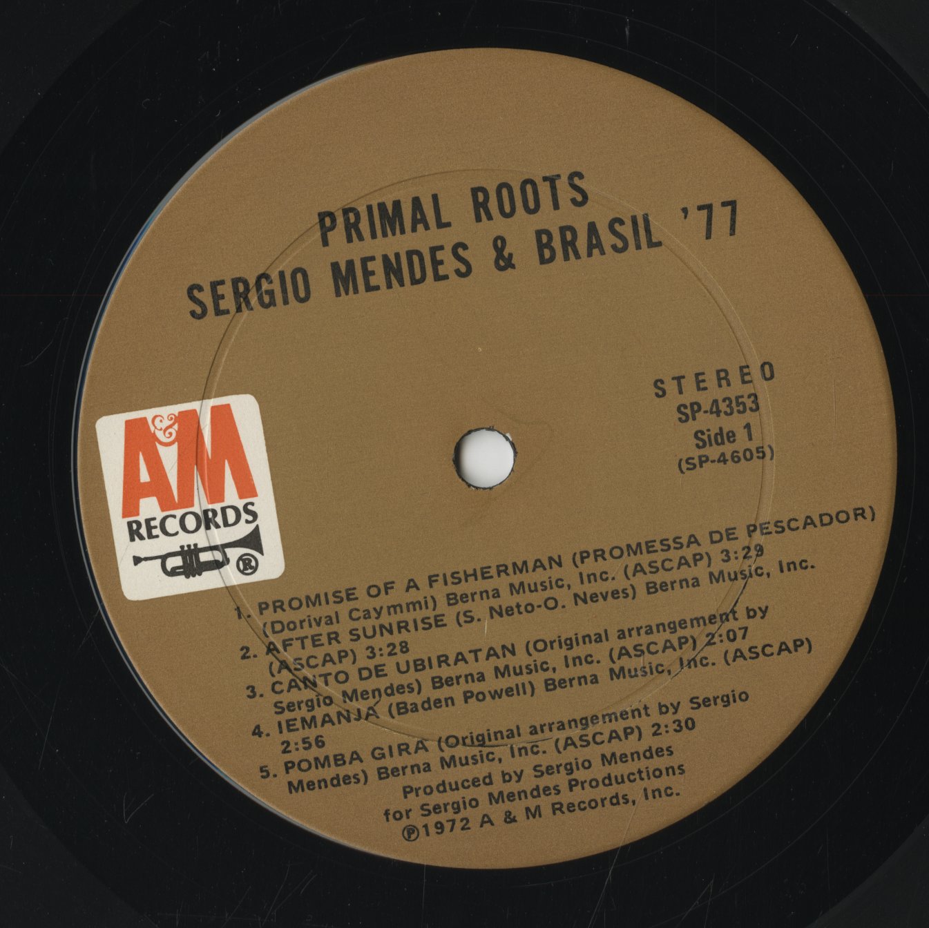 Sergio Mendes / セルジオ・メンデス / Primal Roots (SP 4353)