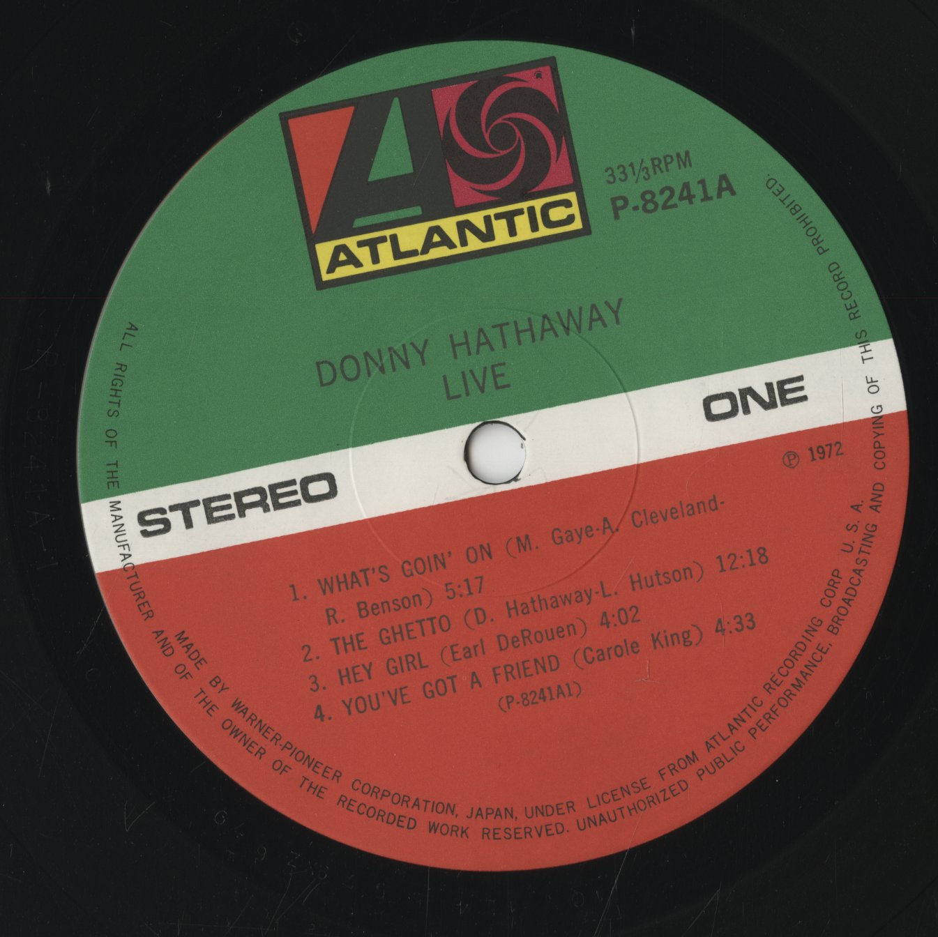 Donny Hathaway / ダニー・ハサウェイ / Live (P-8241A)