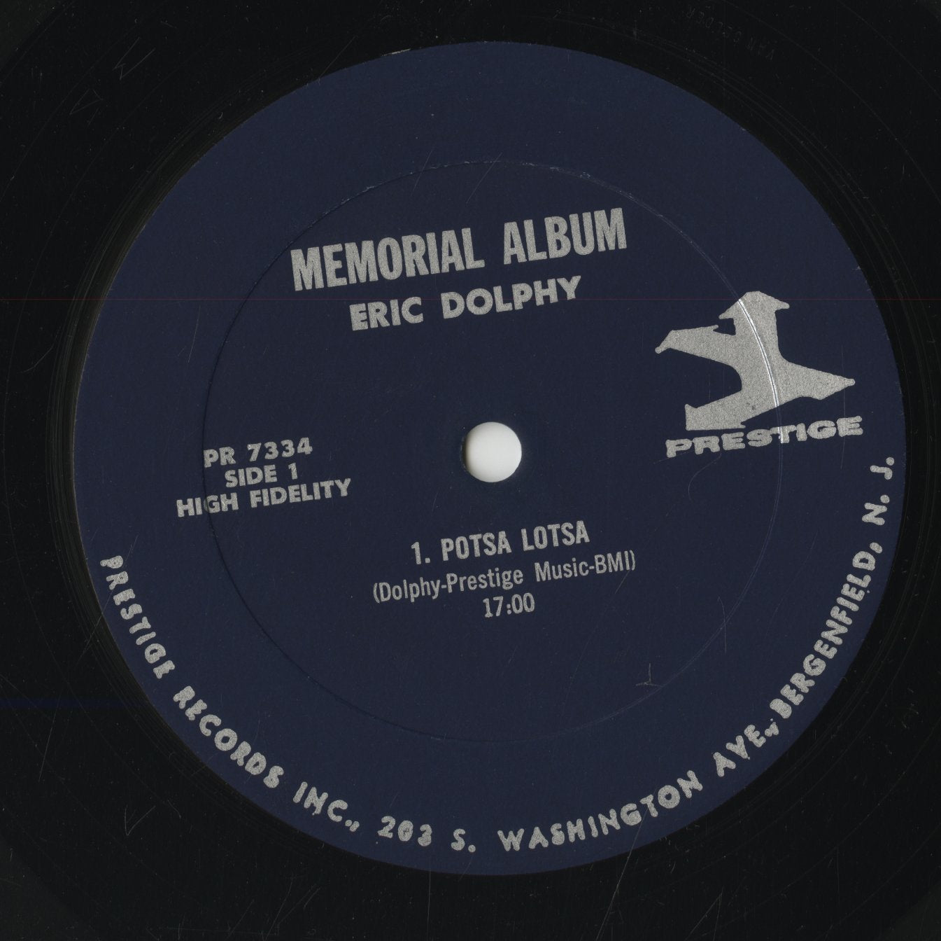 Eric Dolphy / エリック・ドルフィ / Memorial Album Recorded Live At Five Spot (PR 7334) Prestige Navy label
