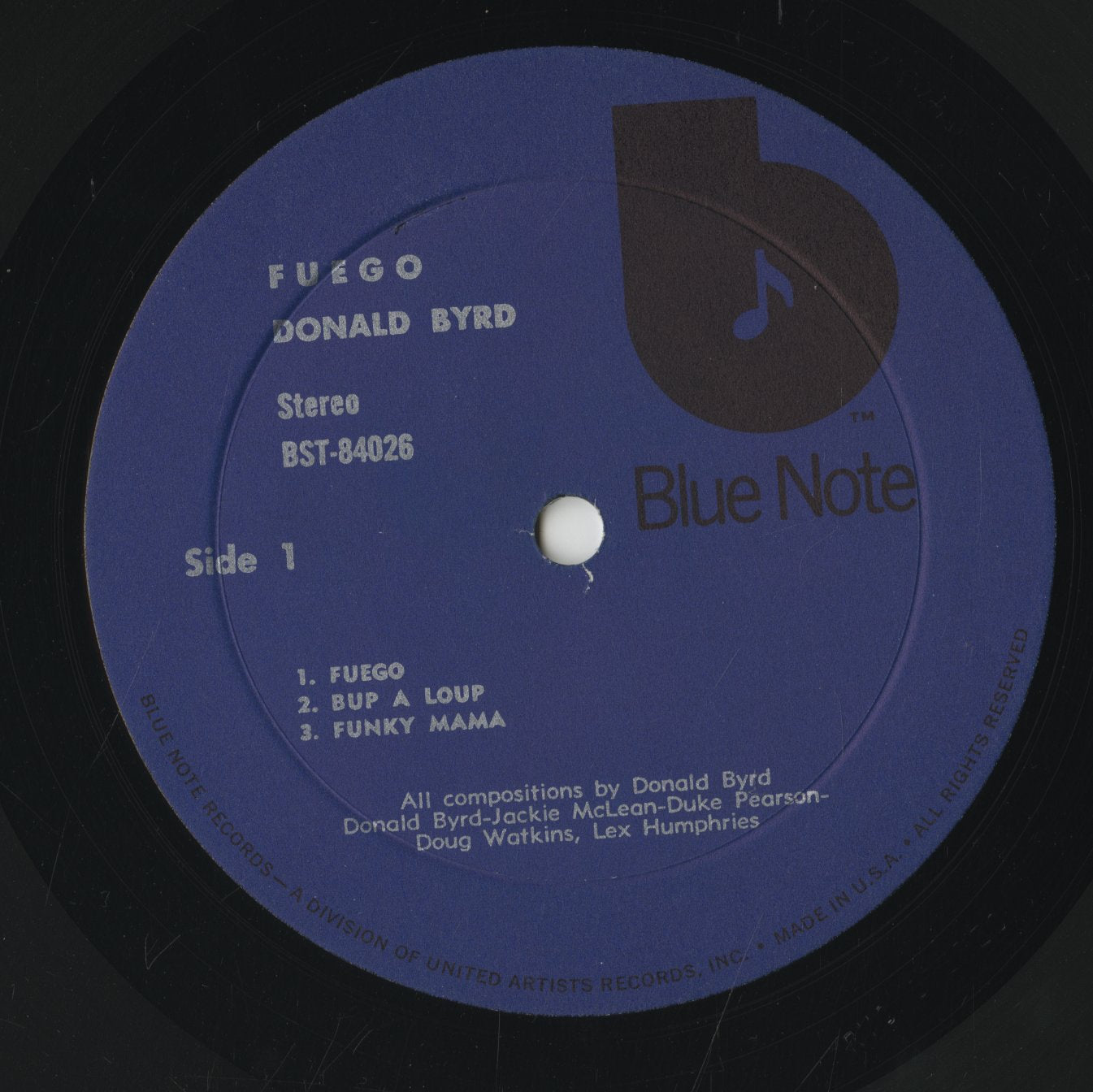 Donald Byrd / ドナルド・バード / Fuego (BST-84026)