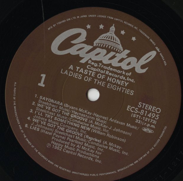 A Taste Of Honey / テイスト・オブ・ハニー / Ladies Of The Eighties (ECS-81495) VOXMUSIC WEBSHOP