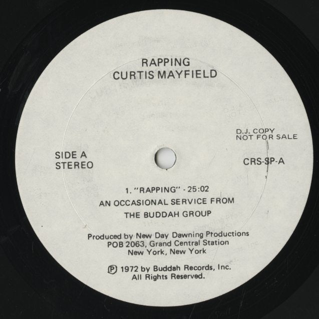 Curtis Mayfield / カーティス・メイフィールド / Rapping (Special Promotional Radio Show) (CRS-SP)