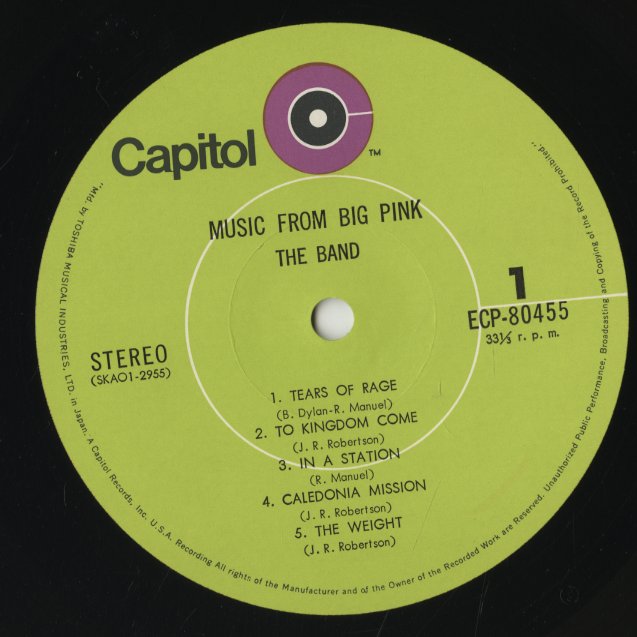 The Band / ザ・バンド / Music From Big Pink (ECP80455)