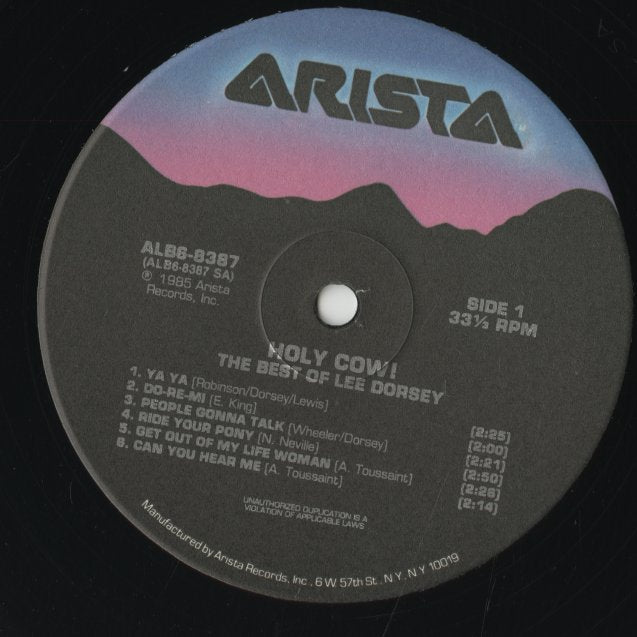 Lee Dorsey / リー・ドーシー / Holy Cow! The Best Of Lee Dorsey (ALB6 8387)
