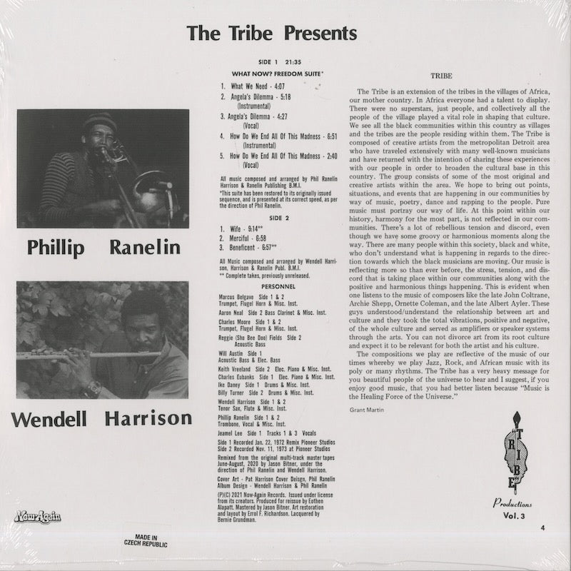 Wendell Harrison - Phil Ranelin - A Message From The Tribe (NA5209) LP 2022 US Now Again|新品LP