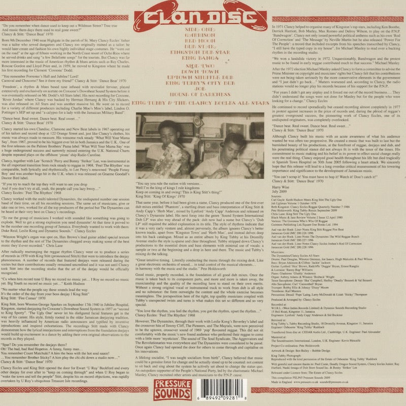 Clancy Eccles & King Tubby / クランシー・エクルズ&キング・タビー / Sound System International Dub LP / PSLP65