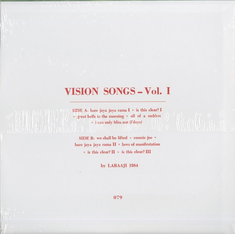Laraaji - Vision Songs Vol.1 (NUM079) 2018 US Numero Group|新品LP back
