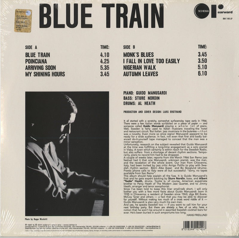 Guido Manusardi / ギド・マヌサルディ・トリオ / Blue Train (RW 140 LP)