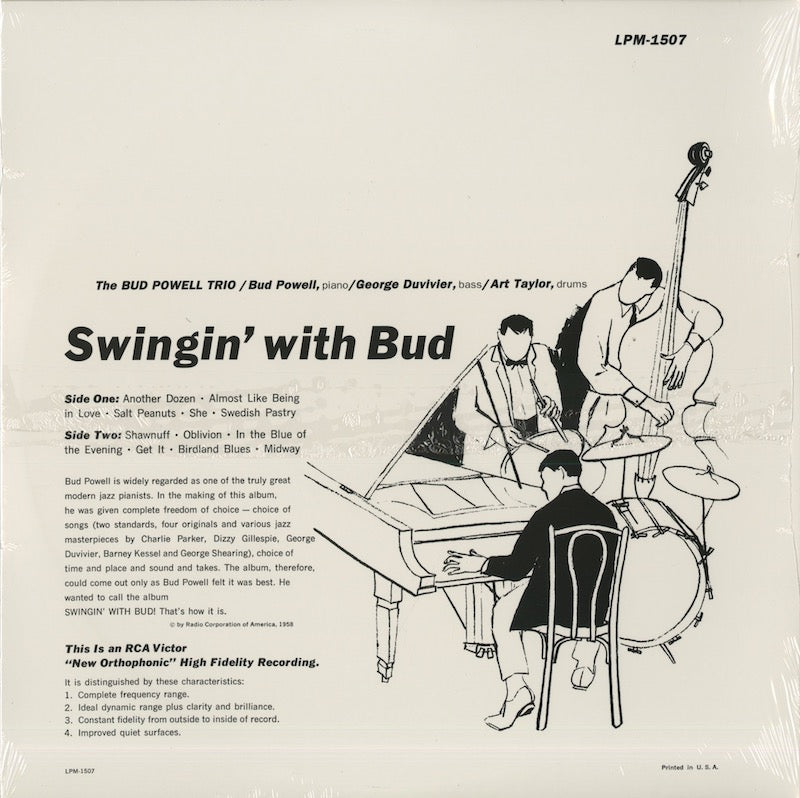 Bud Powell – Swingin' With Bud (180g) US Reissue|新品LP