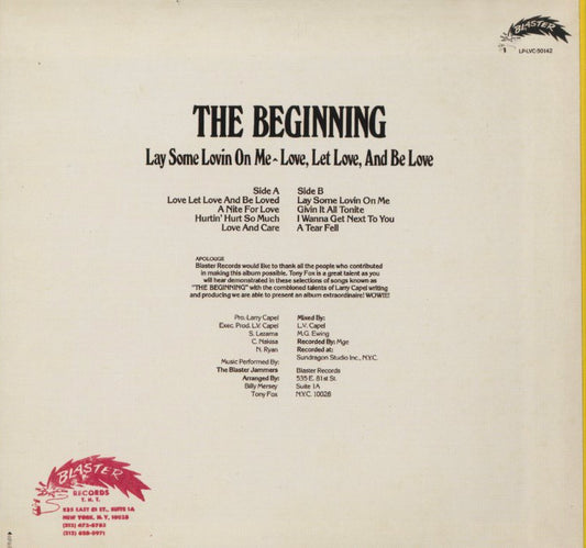 Tony Fox – The Beginning (SHOUT-275) CD JPN SHOUT!