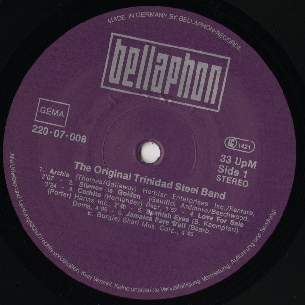 The Original Trinidad Steel Band / The Original Trinidad Steel Band (2430 059)