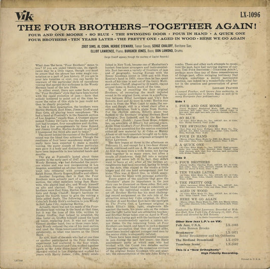 The Four Brothers - Together Again ! (LX-1096) 1957 US VIK|中古LP