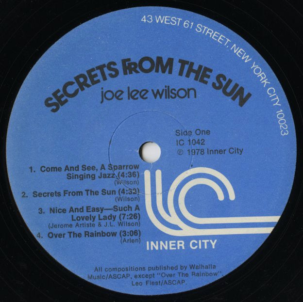 Joe Lee Wilson - Secrets From The Sun (IC0142) LP 1978 US Inner City|中古LP