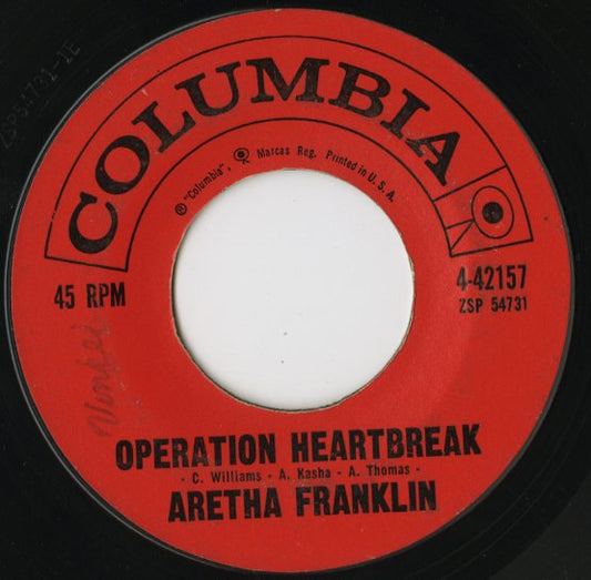 Aretha Franklin - Rock-A-Bye Your Baby With A Dixie Melody / Operation Heartbreak (4-42157) 1961 US Columbia|中古7inch アレサ・フランクリン back