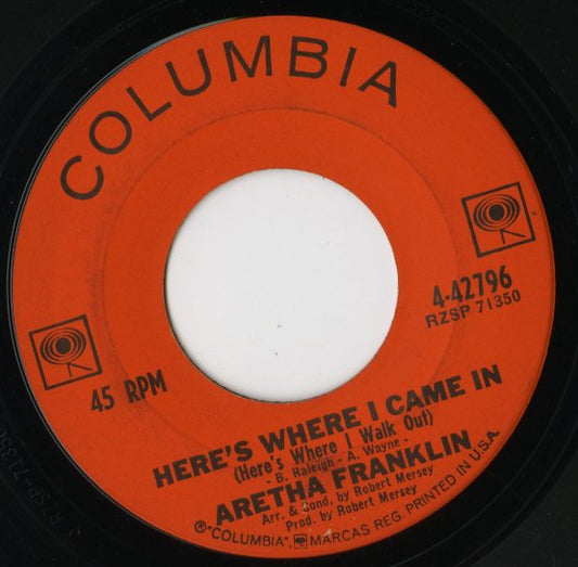 Aretha Franklin - Say It Isn't So / Heres Where I Came In (4-42796) 1963 US Columbia|中古7inch