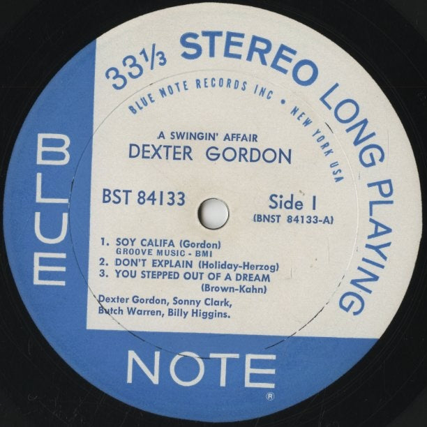 Dexter Gordon - A Swingin’ Affair (BST-84133) LP 1962 US Blue Note｜中古LP