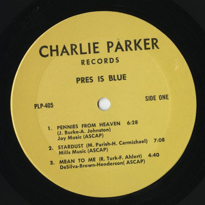Lester Young / Pres Is Blue (PLP-405) LP 1962 US Charlie Parker Records｜中古LP