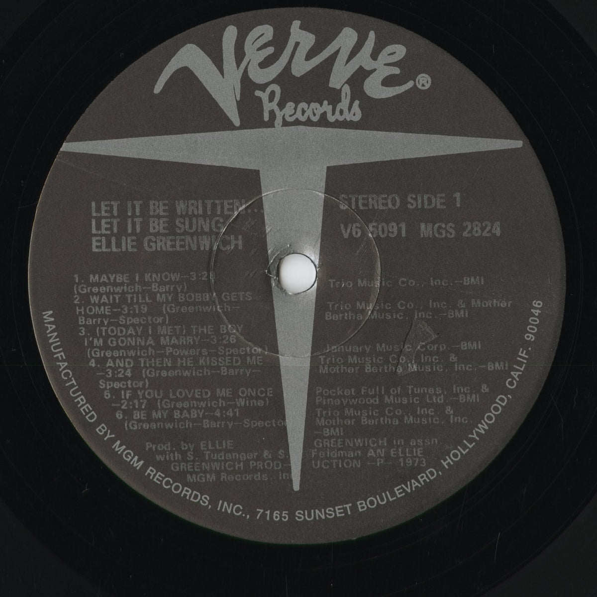 Ellie Greenwich - Let It Be Written, Let It Be Sung (V6 5091) 1973 US Verve｜中古LP