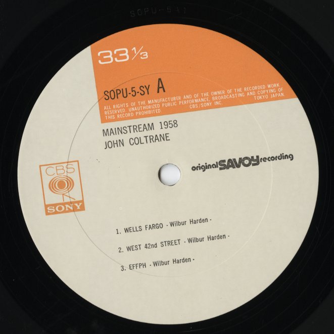 Wilbur Harden - John Coltrane / Mainstream 1958 - The East Coast Jazz Scene (SOPU-5-SY)