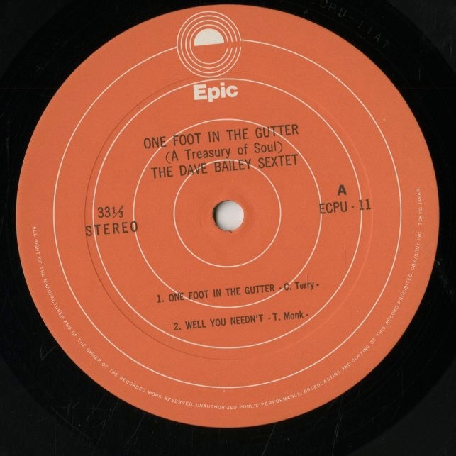 Dave Bailey - One Foot In The Gutter (ECPU-11) 1977 JPN Epic｜中古LP