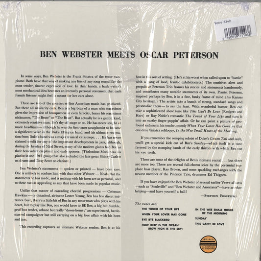 Ben Webster, Oscar Peterson - Ben Webster Meets Oscar Peterson (MG V-8349) LP 1999 GER Verve/Speakers Corner｜中古LP