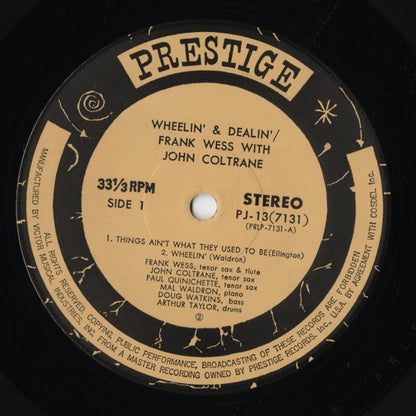 Frank Wess, John Coltrane, Paul Quinichette, Mal Waldron, Doug Watkins, Arthur Taylor / Wheelin' & Dealin' (PJ-13-7131)