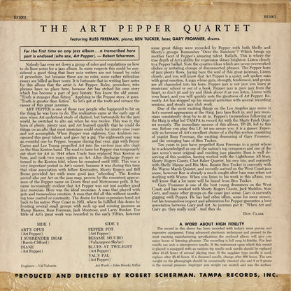 Art Pepper Quartet / アート・ペッパー・カルテット (1957) (RS-1001)