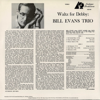Bill Evans / ビル・エヴァンス / Waltz For Debby (APJ 009) 1992 US Analog Productions