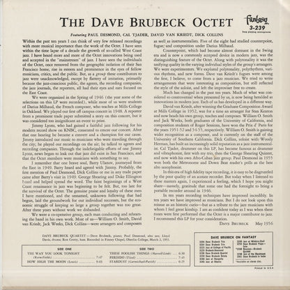 Dave Brubeck / デイヴ・ブルーベック / Dave Brubeck Octet (8094)
