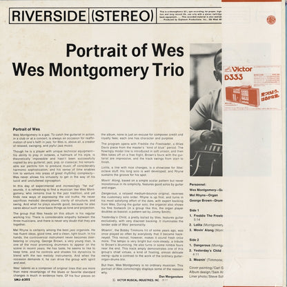 Wes Montgomery - Portrait Of Wes (SMJ-6202) LP 1977 JPN Riverside - Victor