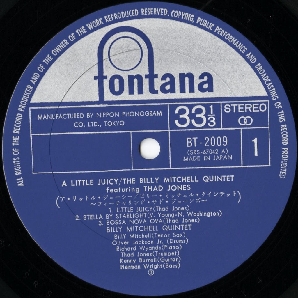 Billy Mitchell / ビリー・ミッチェル / A Little Juicy (BT-2009)
